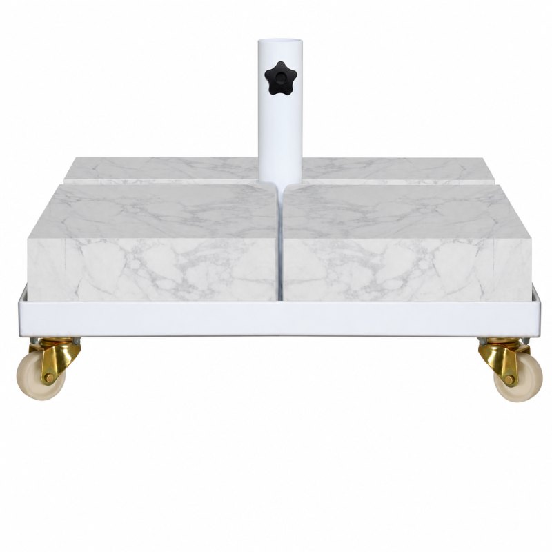Gölge Şemsiye Altlıkları ve Bidonları - 60x60 mermerli metal ayaklı şemsiye tabanı