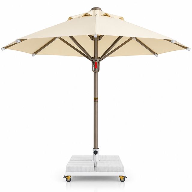 ODS Şemsiye - Cream parasol with wheeled base