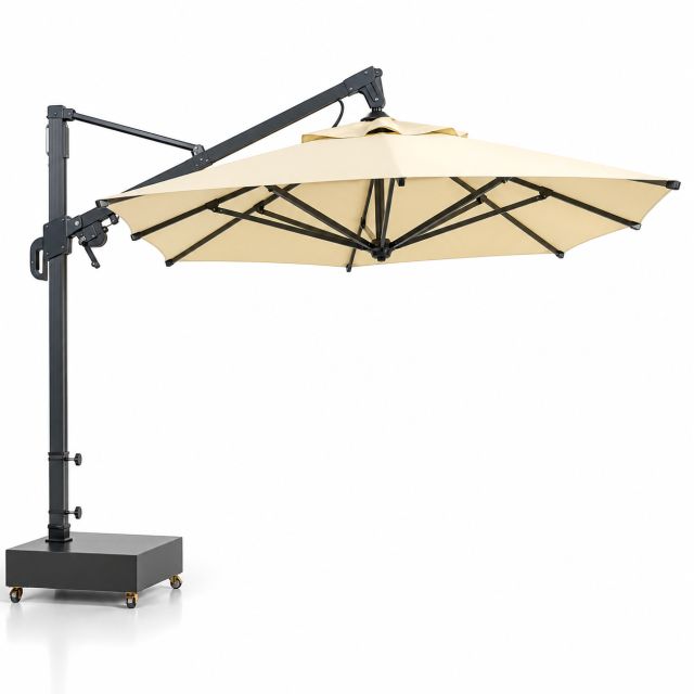 ODS Şemsiye - Cream canopy garden umbrella with black arm